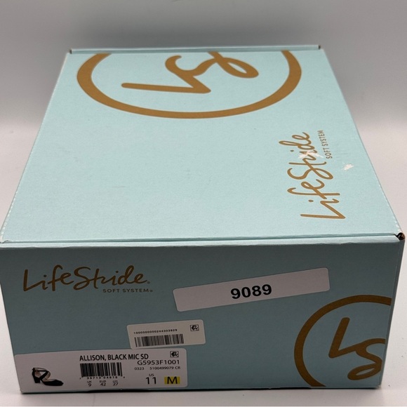 LifeStride Allison Black Block Heel Sandals 11M - Picture 6 of 6